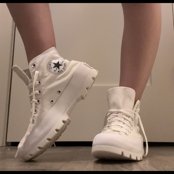 White High Top Converse All Star High Lugged 6.5 - Picture 9 of 9